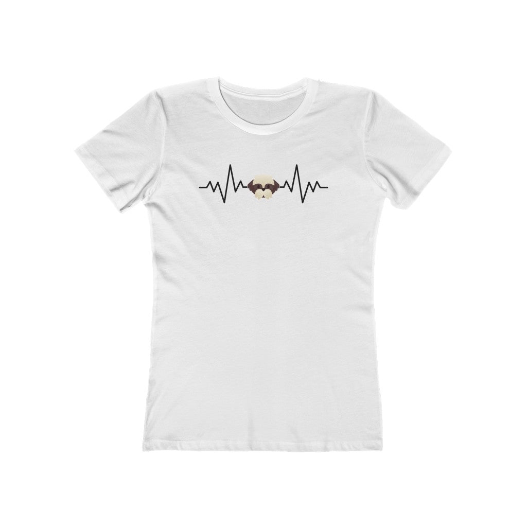 Heart Beat Shih Tzu | Women's Fitted Tee