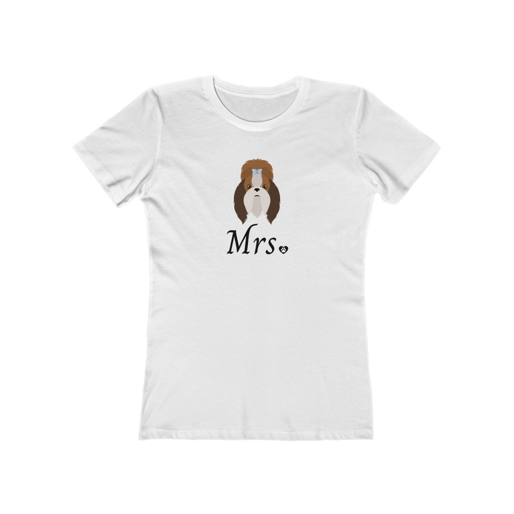 Mrs Shih Tzu Wedding | Women's Fitted Tee