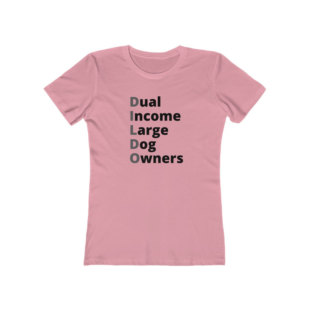 Dual Income LARGE Dog Owners | Women's Fitted Tee