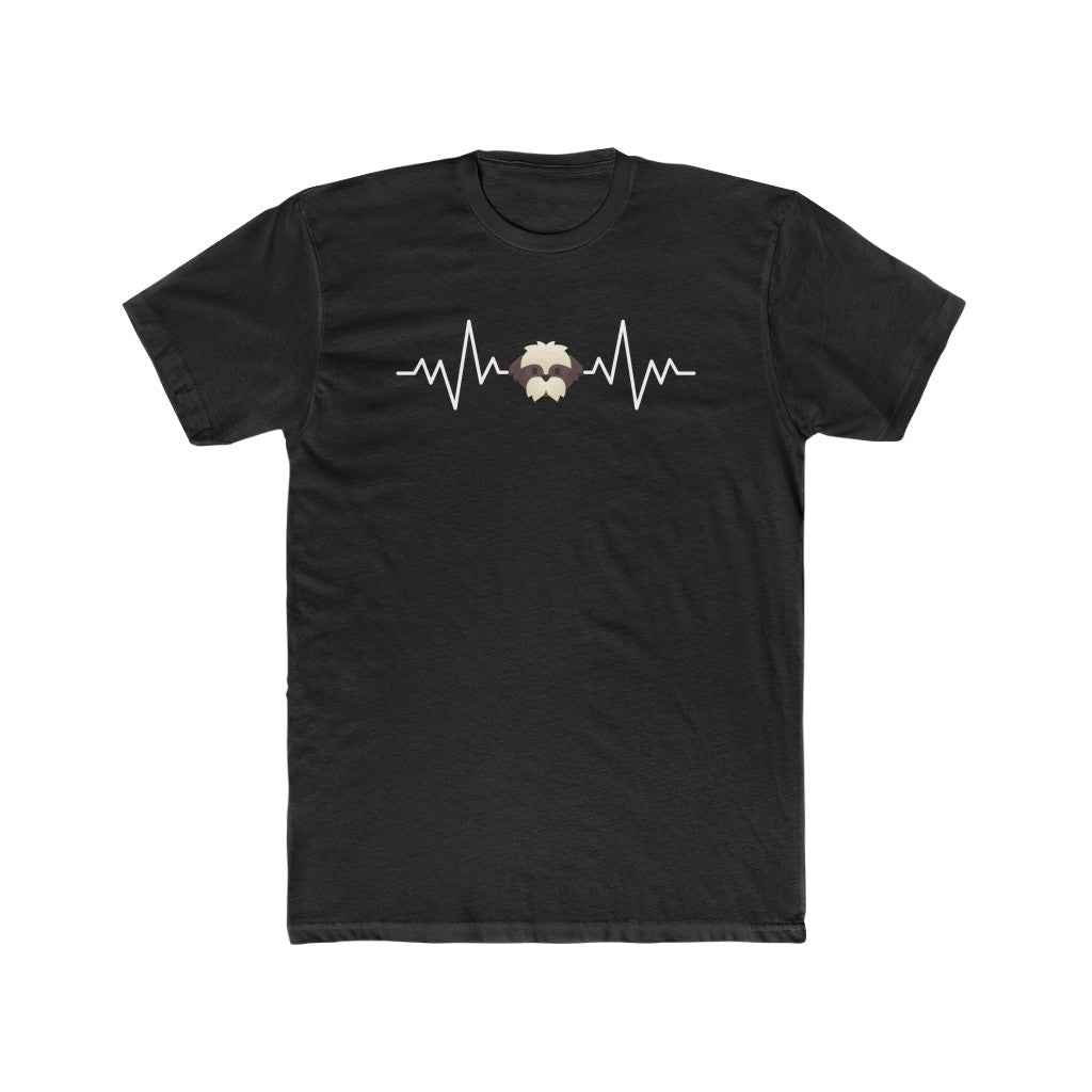 Heart Beat Shih Tzu | Men's Fitted Tee