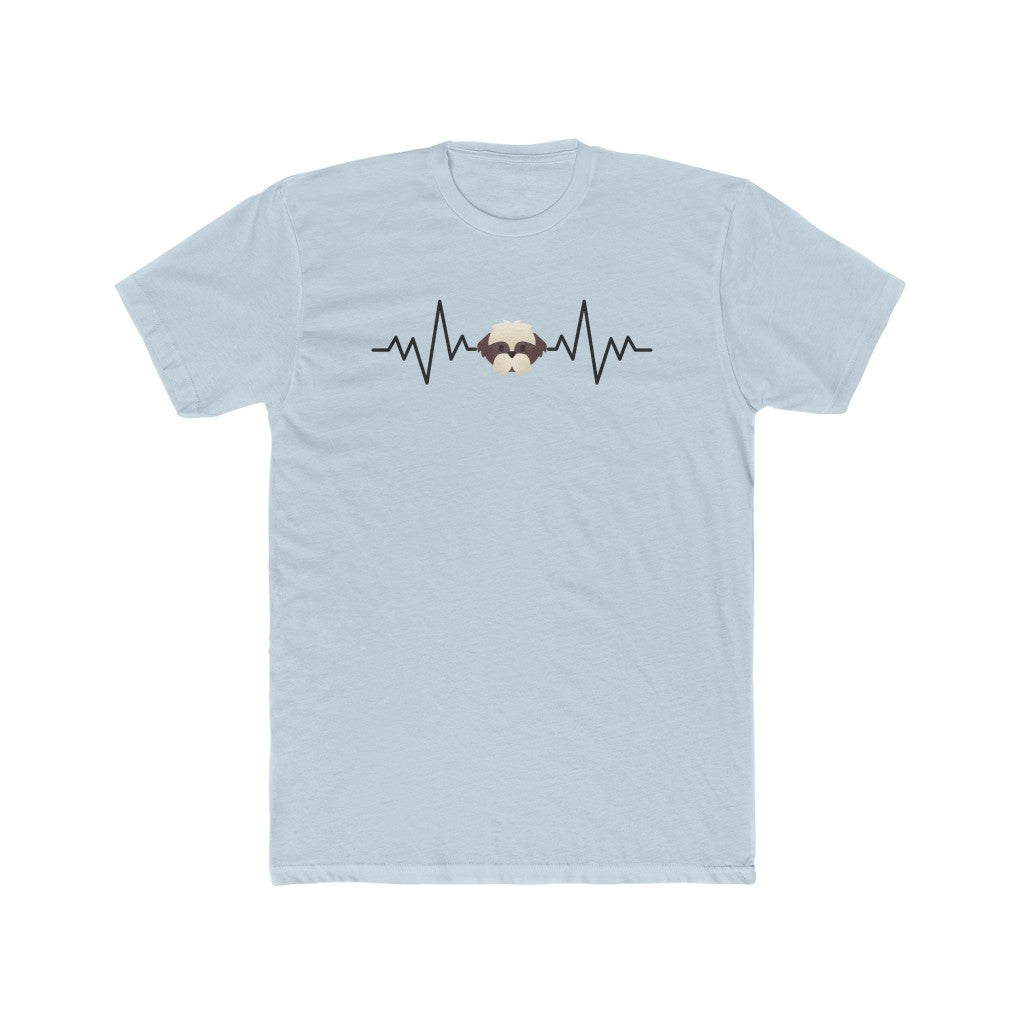 Heart Beat Shih Tzu | Men's Fitted Tee