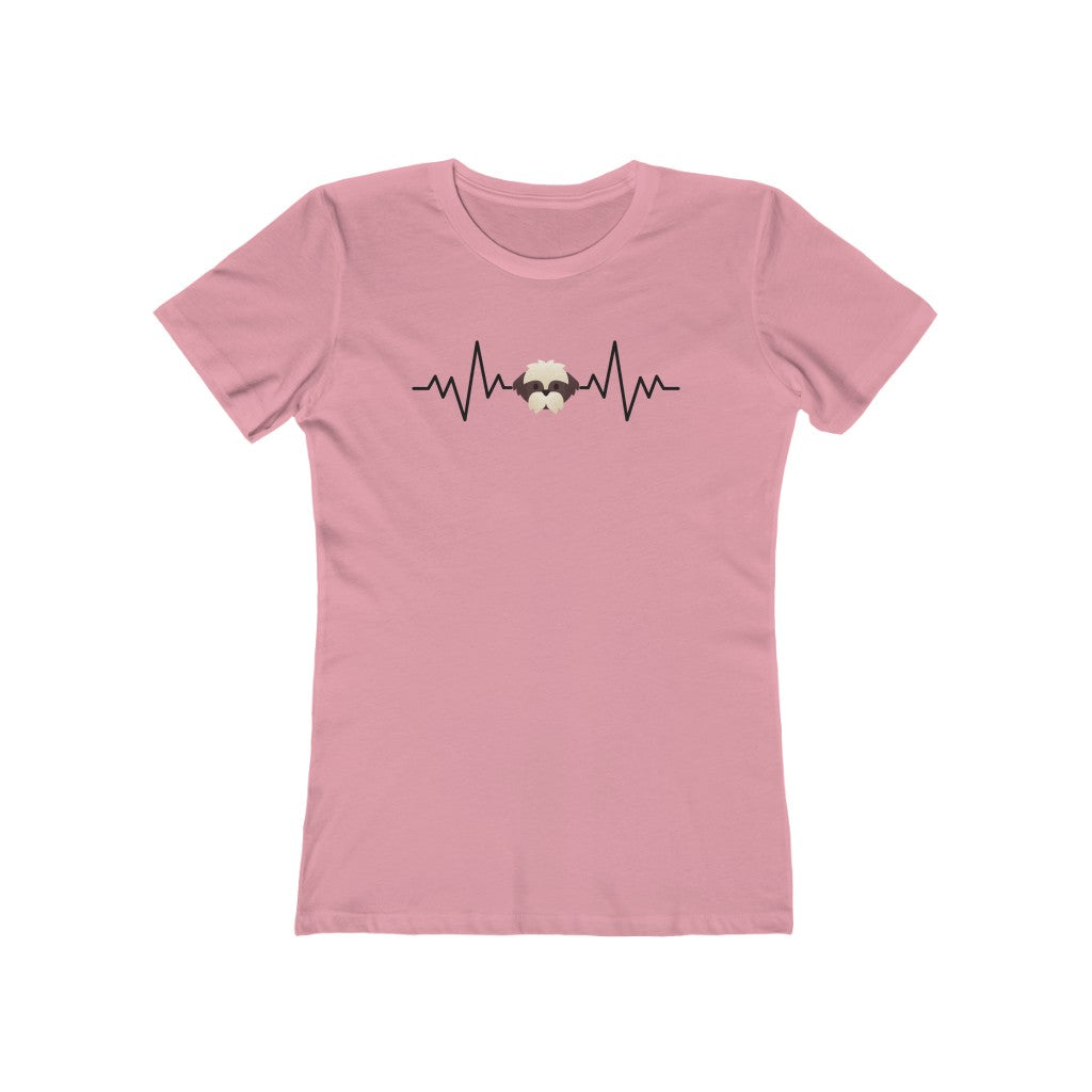 Heart Beat Shih Tzu | Women's Fitted Tee