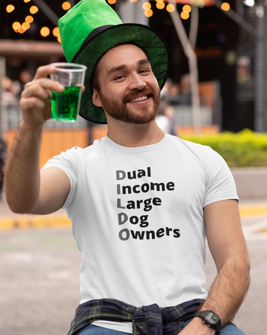 Dual Income LARGE Dog Owners | Men's Fitted Tee