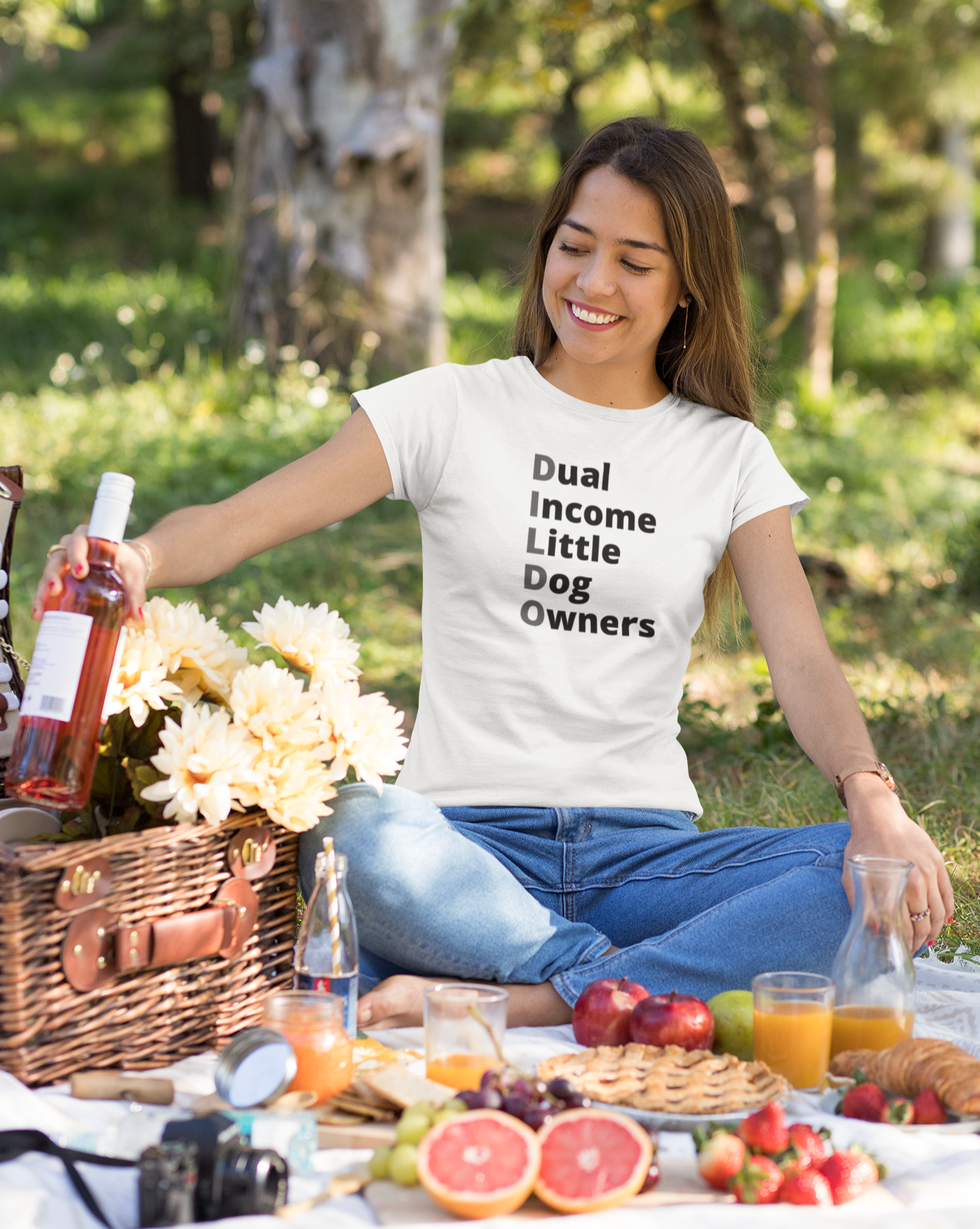 Dual Income LITTLE Dog Owners | Women's Fitted Tee