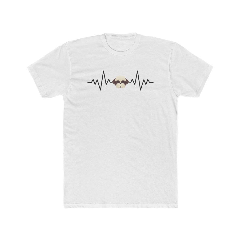 Heart Beat Shih Tzu | Men's Fitted Tee